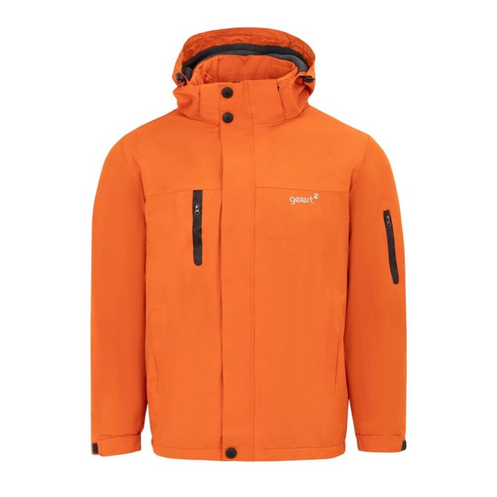 Gelert Mens Solid  Regular Parka / Orange